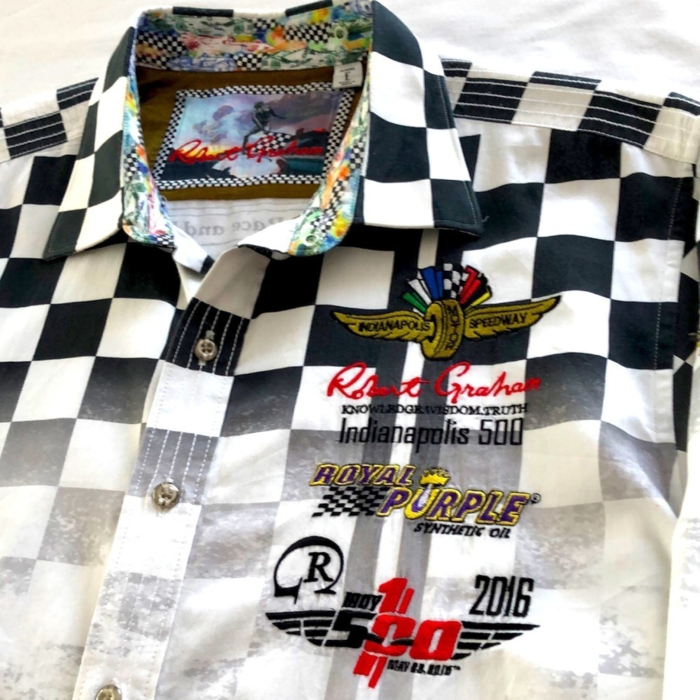 Robert Graham Indianapolis speedway men’s Button up. Very rare Limited edition. - Picture 5 of 17